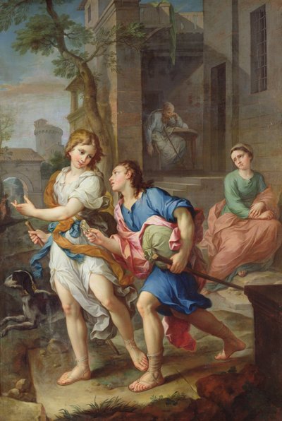Departure of the Young Tobias by Pierre Parrocel
